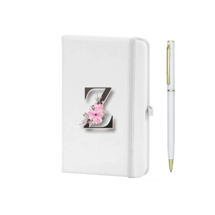 Z Harfi Çiçek Desen Baskılı Defter