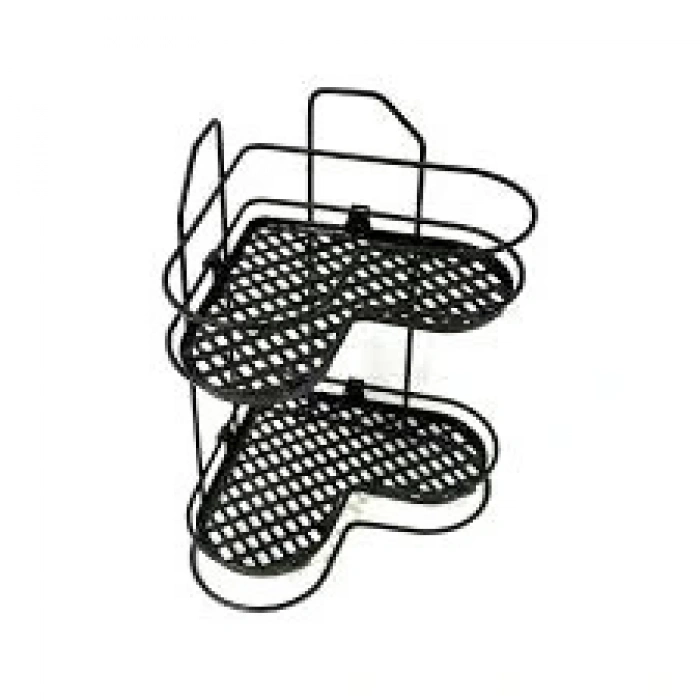 ZARİF 2Lİ KÖŞELK SİYAH BEYAZ KROM (5365)