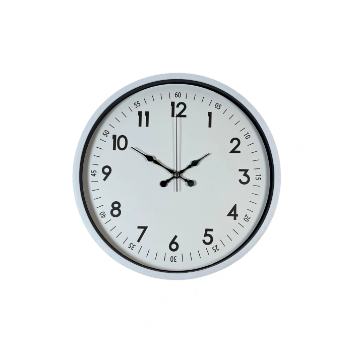 Zentime 36 Cm Beyaz Dekoratif Duvar Saati