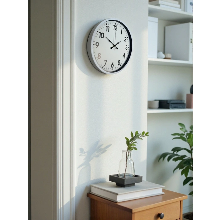 Zentime 36 Cm Beyaz Dekoratif Duvar Saati