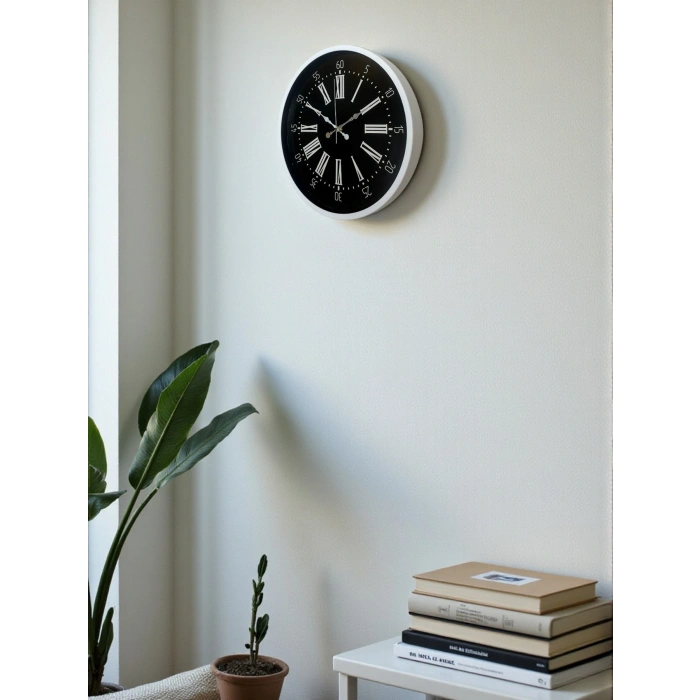 Zentime 36 Cm Beyaz Dekoratif Duvar Saati