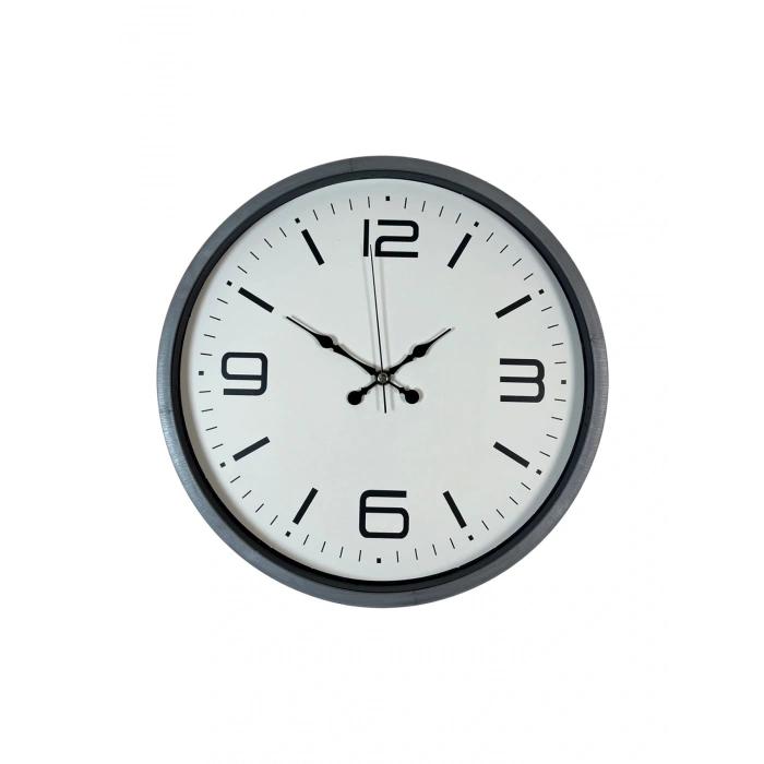 Zentime 36 Cm Gri Dekoratif Duvar Saati