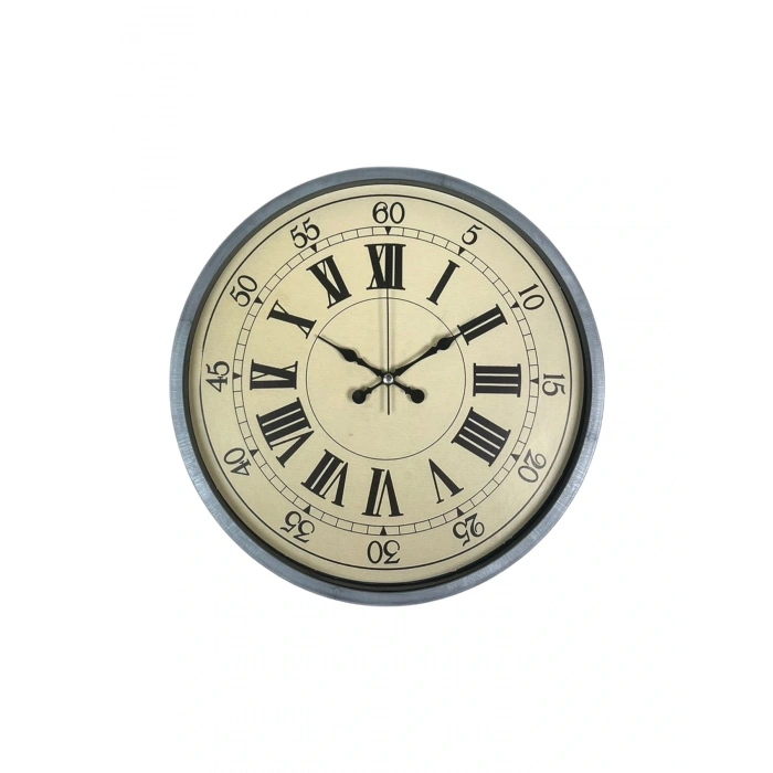 Zentime 36 Cm Gri Dekoratif Duvar Saati