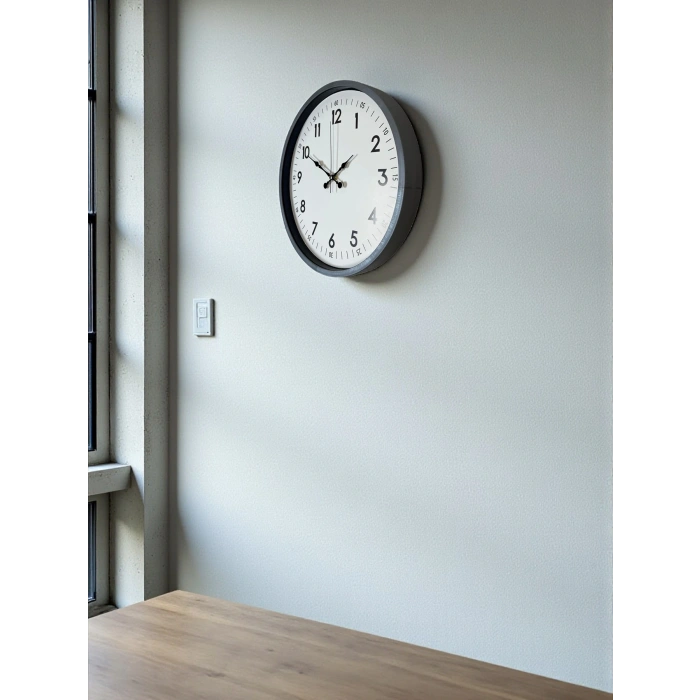 Zentime 36 Cm Gri Dekoratif Duvar Saati