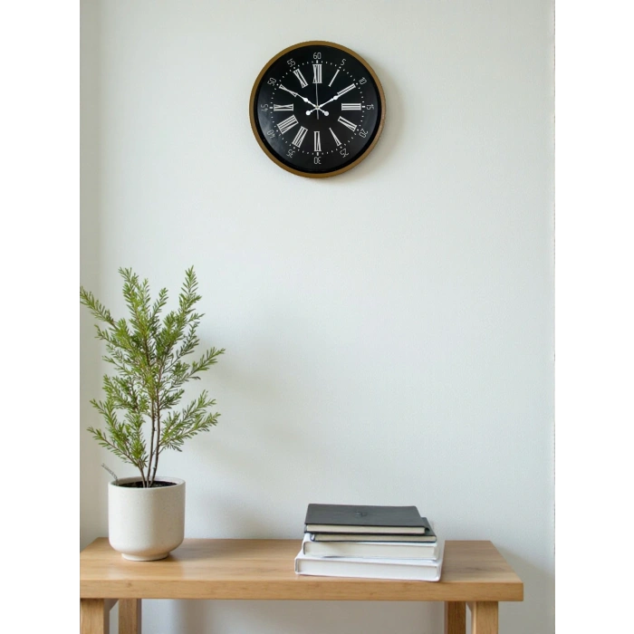 Zentime 36 Cm Kahverengi Dekoratif Duvar Saati