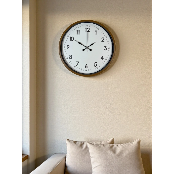 Zentime 36 Cm Kahverengi Dekoratif Duvar Saati