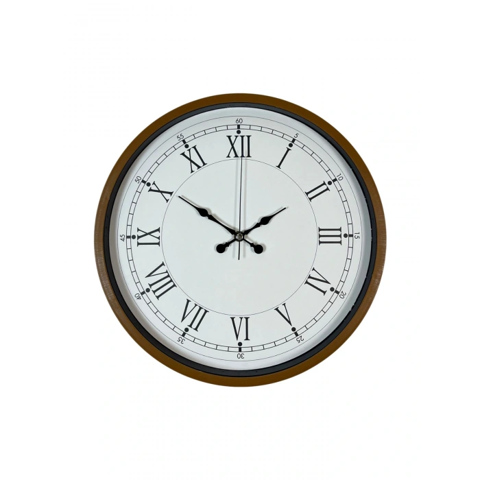 Zentime 36 Cm Kahverengi Dekoratif Duvar Saati