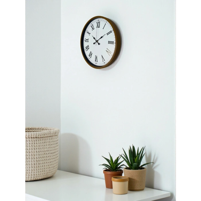 Zentime 36 Cm Kahverengi Dekoratif Duvar Saati