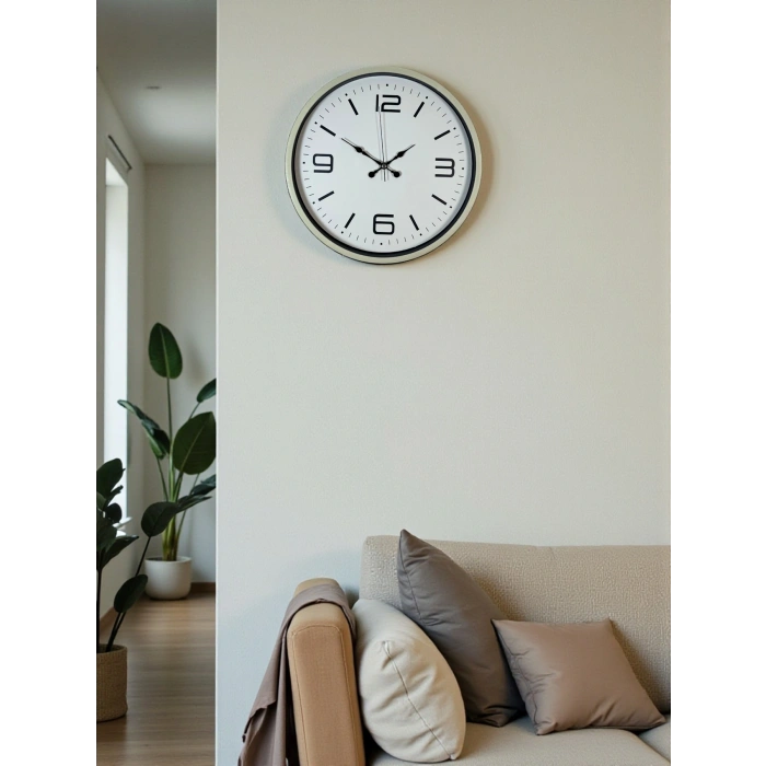 Zentime 36 Cm Krem Dekoratif Duvar Saati