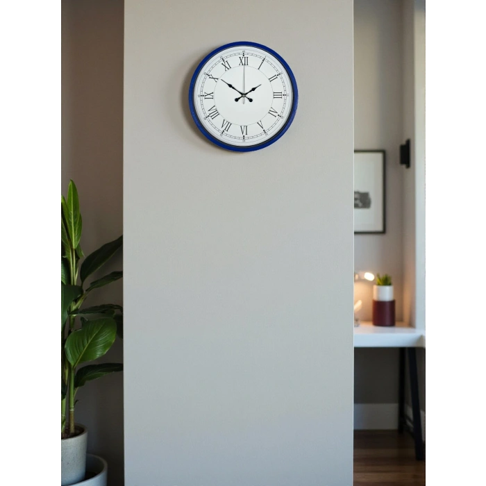 Zentime 36 Cm Lacivert Dekoratif Duvar Saati