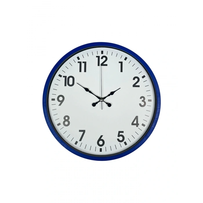 Zentime 36 Cm Navy Blue Decorative Wall Clock