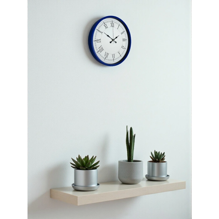 Zentime 36 Cm Lacivert Dekoratif Duvar Saati