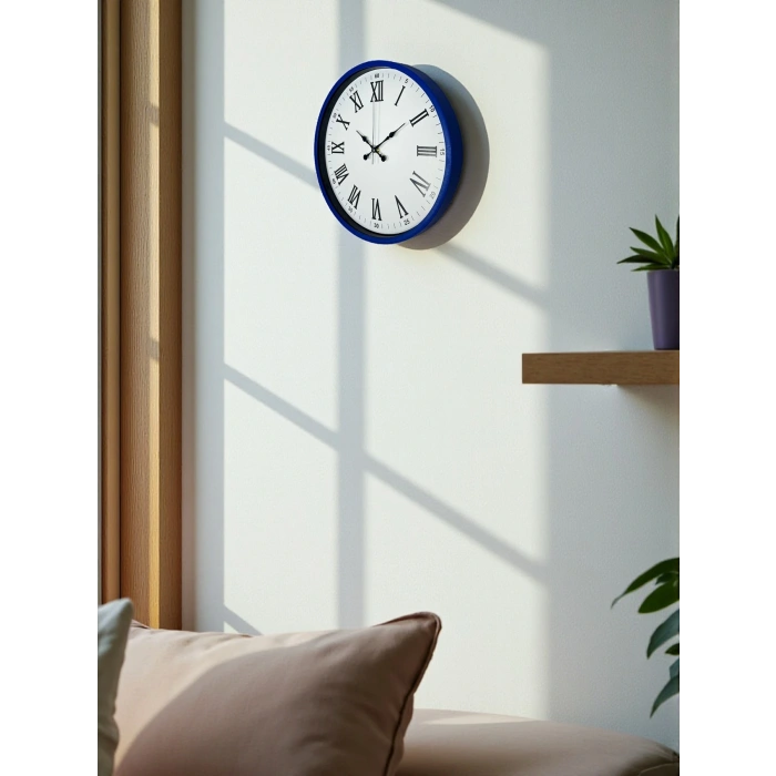 Zentime 36 Cm Lacivert Dekoratif Duvar Saati