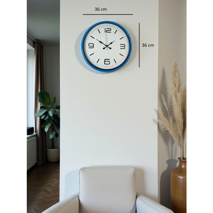 Zentime 36 Cm Mavi Dekoratid Duvar Saati