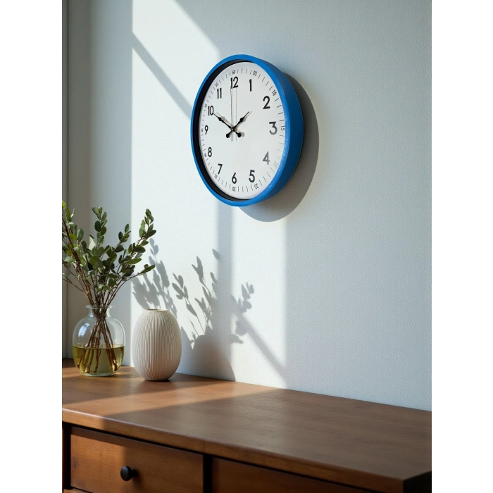 Zentime 36 Cm Mavi Dekoratif Duvar Saati