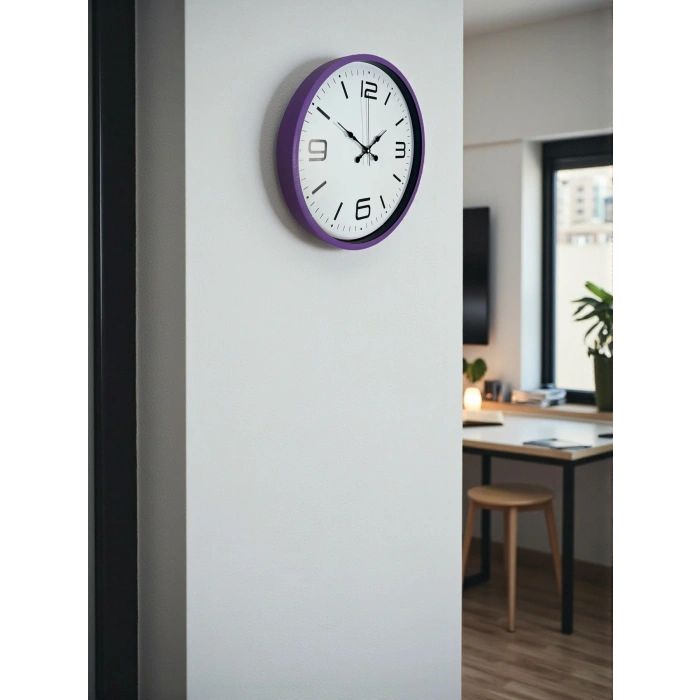 Zentime 36 Cm Mor Dekoratif Duvar Saati