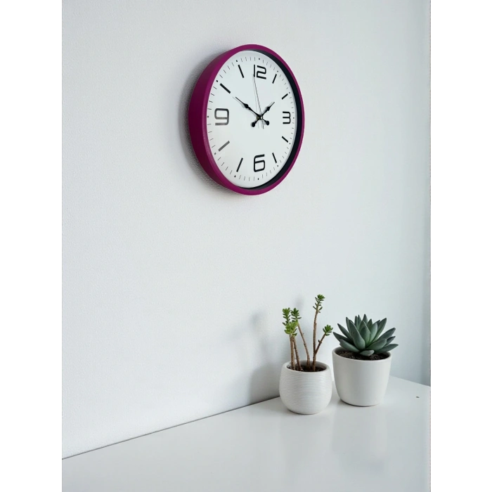 Zentime 36 Cm Pembe Dekoratif Duvar Saati