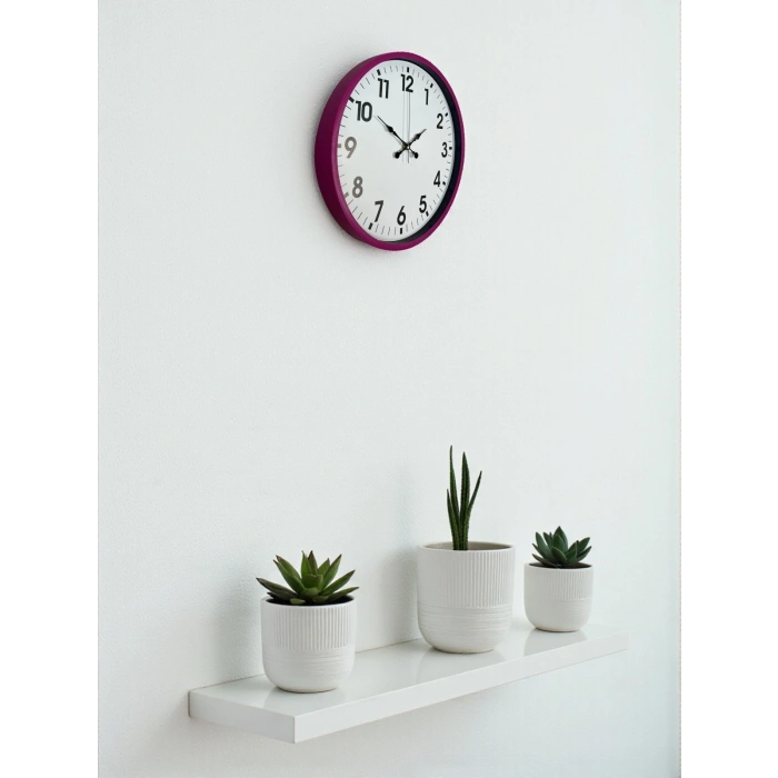 Zentime 36 Cm Pembe Dekoratif Duvar Saati