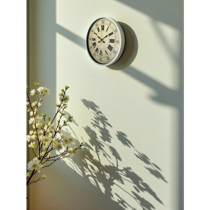 Zentime 36 Cm Sarı Dekoratif Duvar Saati