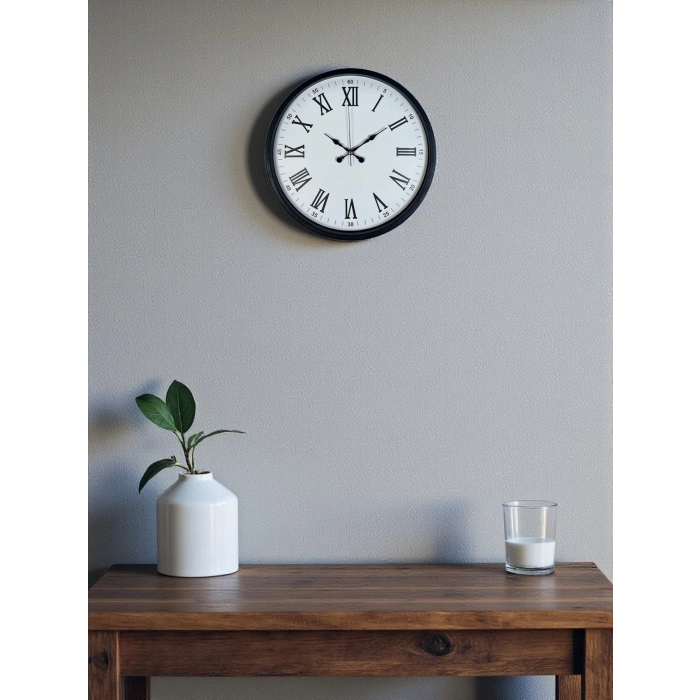 Zentime 36 Cm Siyah Dekoratif Duvar Saati