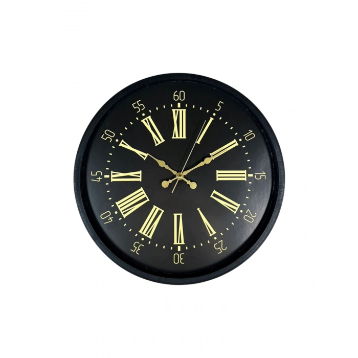 Zentime 36 Cm Siyah Dekoratif Duvar Saati