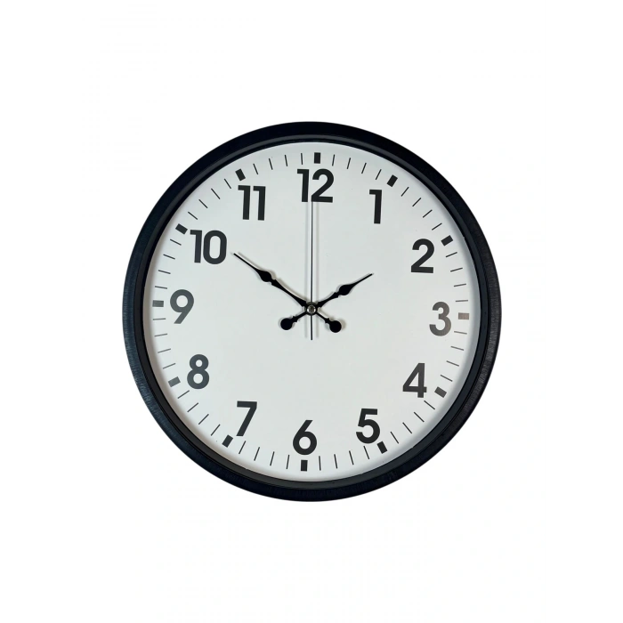 Zentime 36 Cm Black Decorative Wall Clock
