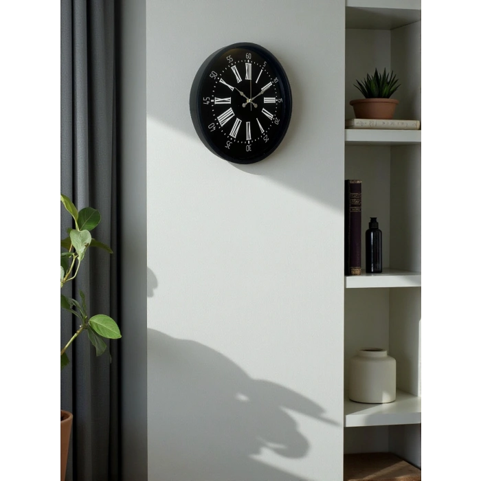 Zentime 36 Cm Siyah Dekoratif Duvar Saati