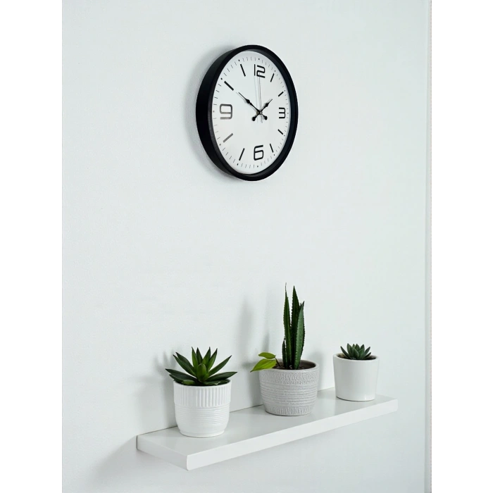 Zentime 36 Cm Siyah Dekoratif Duvar Saati