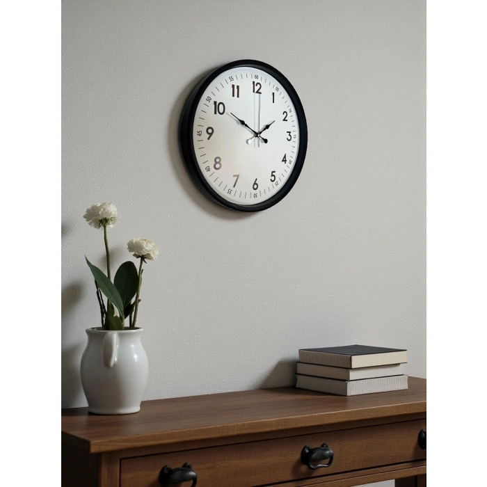 Zentime 36 Cm Siyah Dekoratif Duvar Saati