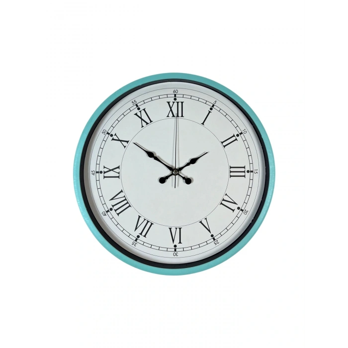 Zentime 36 Cm Turkuaz Dekoratif Duvar Saati