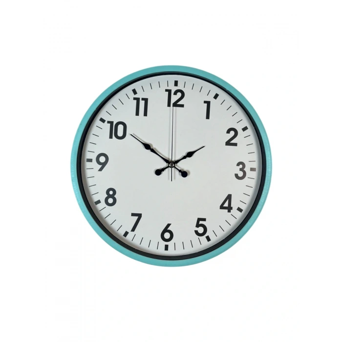 Zentime 36 Cm Turquoise Decorative Wall Clock