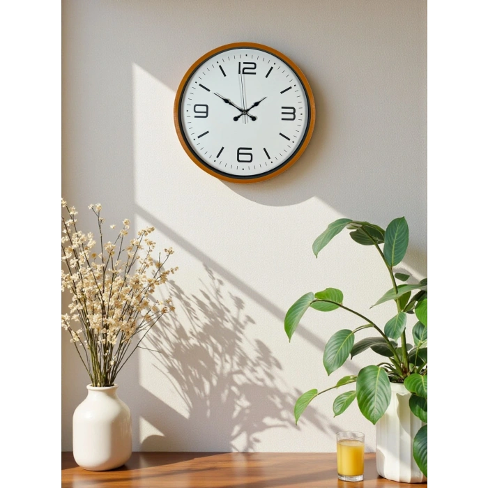 Zentime 36 Cm Turuncu Dekoratif Duvar Saati