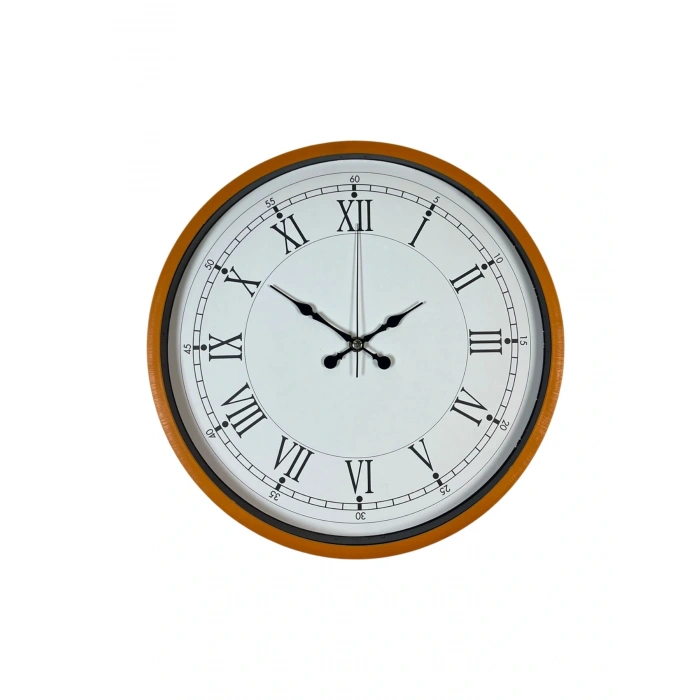 Zentime 36 Cm Turuncu Dekoratif Duvar Saati