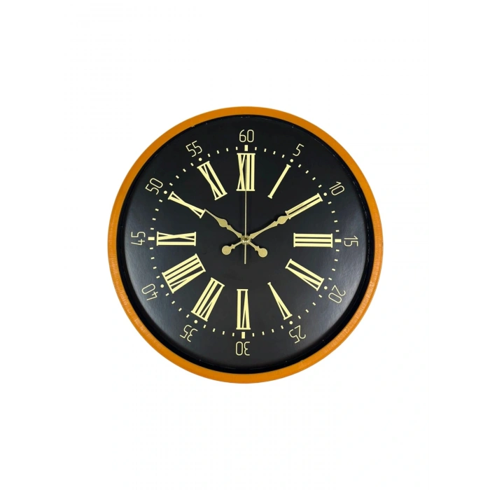 Zentime 36 Cm Turuncu Dekoratif Duvar Saati