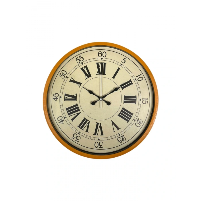 Zentime 36 Cm Turuncu Dekoratif Duvar Saati