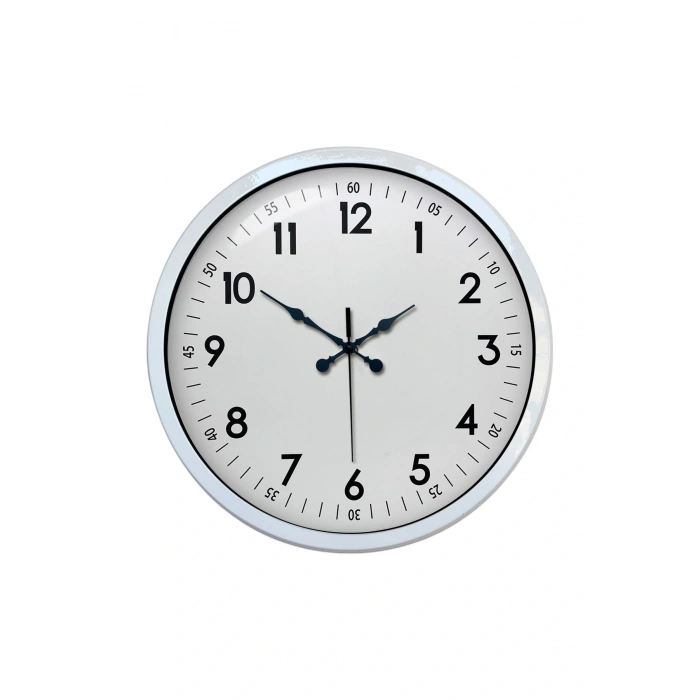 Zentime 40 Cm Beyaz Klasik Duvar Saati