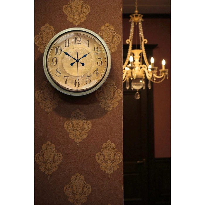 Zentime 40 Cm Eskitme Vintage Duvar Saati