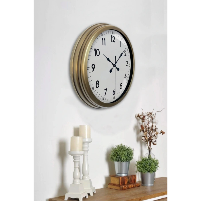 Zentime 40 Cm Eskitme Vintage Duvar Saati