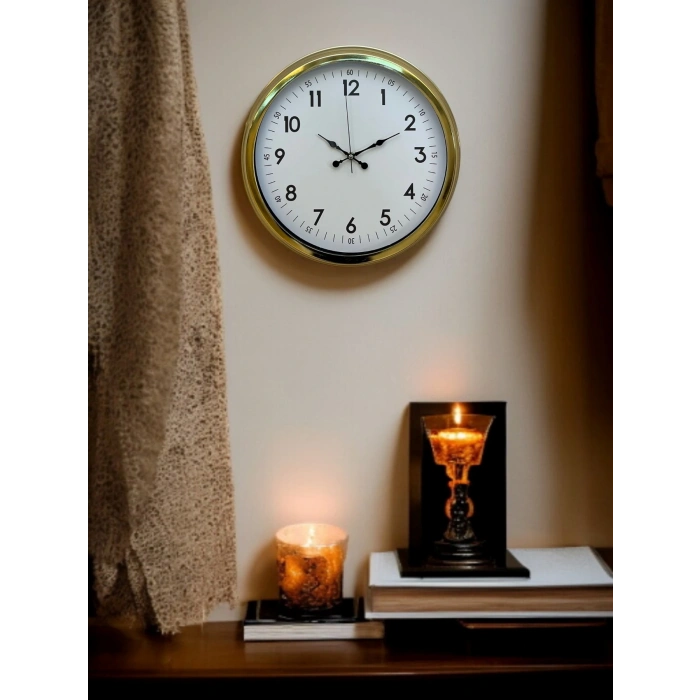 Zentime 40 Cm Gold Lüks Duvar Saati