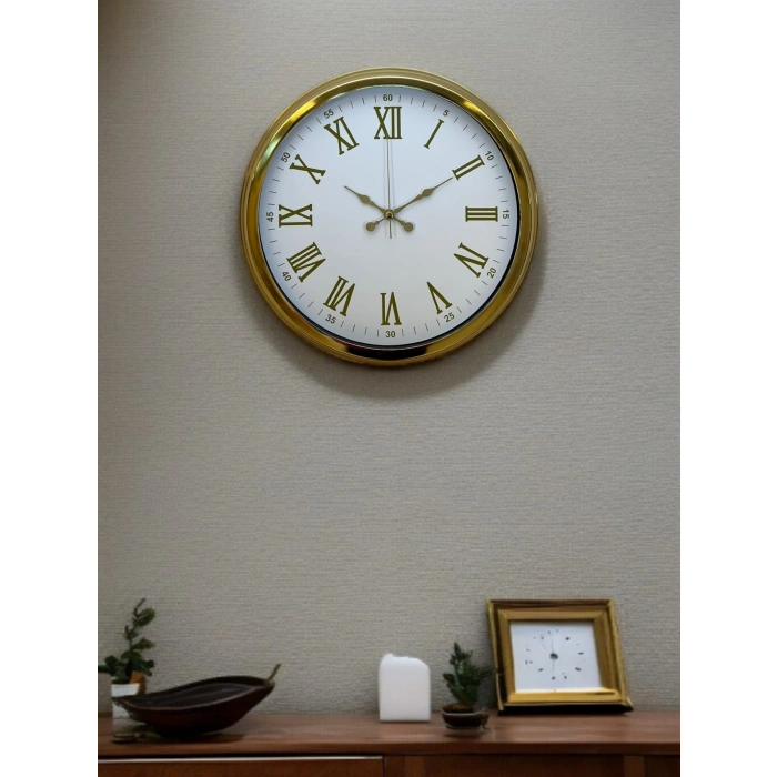 Zentime 40 Cm Gold Lüks Duvar Saati