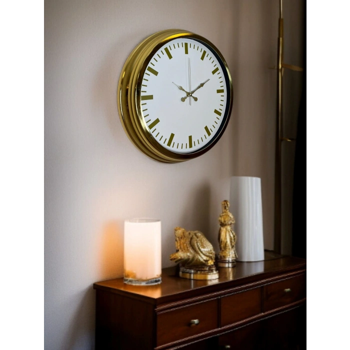Zentime 40 Cm Gold Lüks Duvar Saati