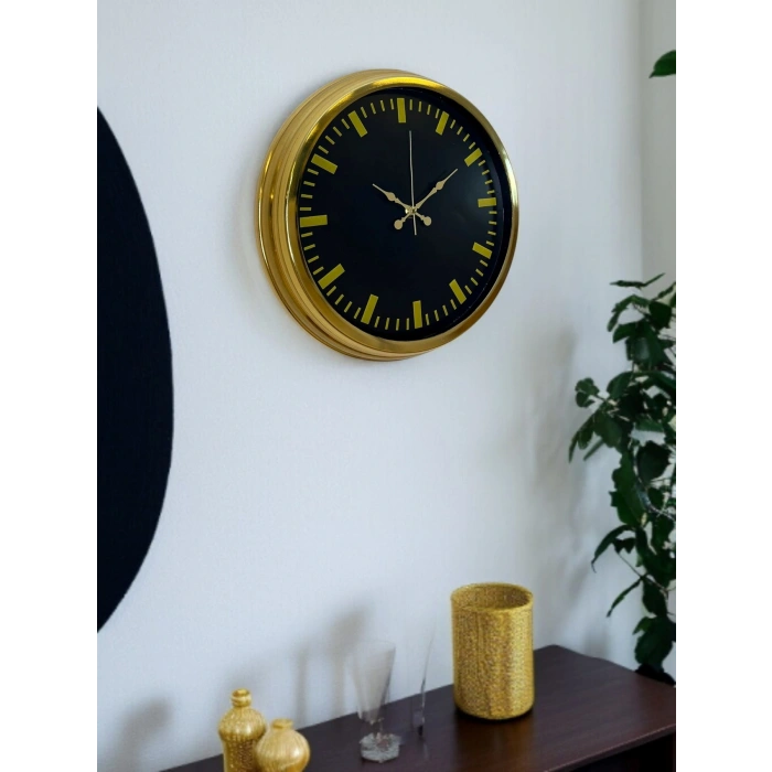Zentime 40 Cm Gold Lüks Duvar Saati