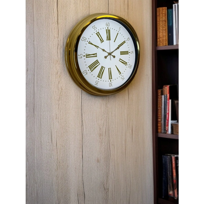 Zentime 40 Cm Gold Lüks Duvar Saati