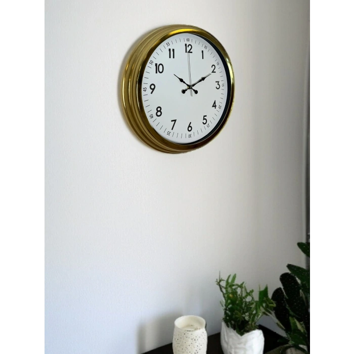 Zentime 40 Cm Gold Lüks Duvar Saati