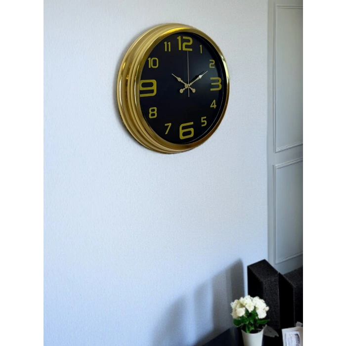 Zentime 40 Cm Gold Lüks Duvar Saati