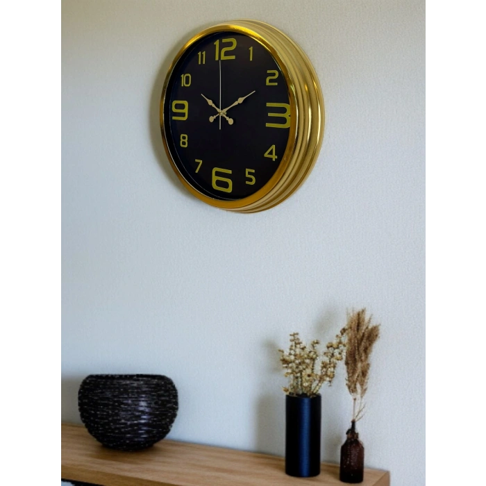 Zentime 40 Cm Gold Lüks Duvar Saati