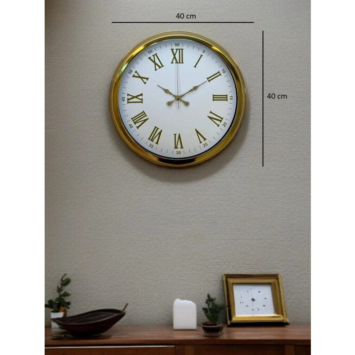 Zentime 40 Cm Gold Lüks Duvar Saati