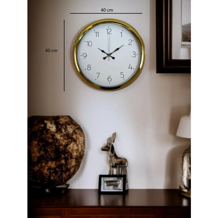 Zentime 40 Cm Gold Lüks Duvar Saati