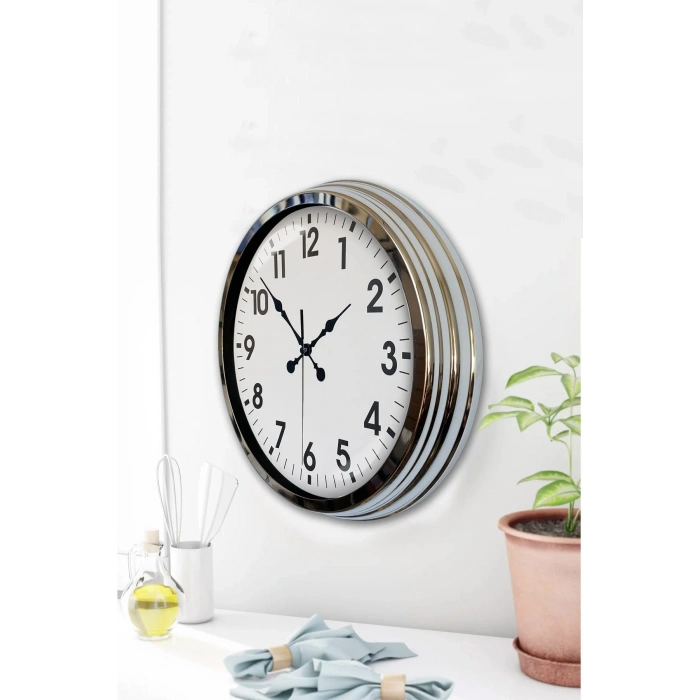 Zentime 40 Cm Krom Elegance Duvar Saati
