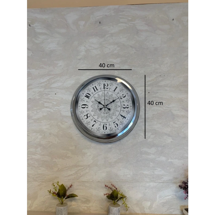 Zentime 40 Cm Krom Elegance Duvar Saati